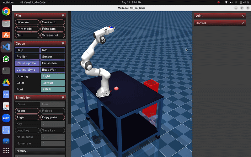 Initial Learning Phase - Random Throwing