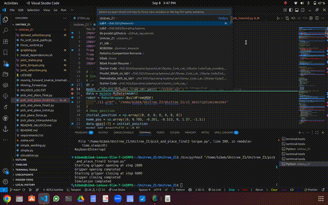 Unitree Z1 Robotic Arm Pouring Wine